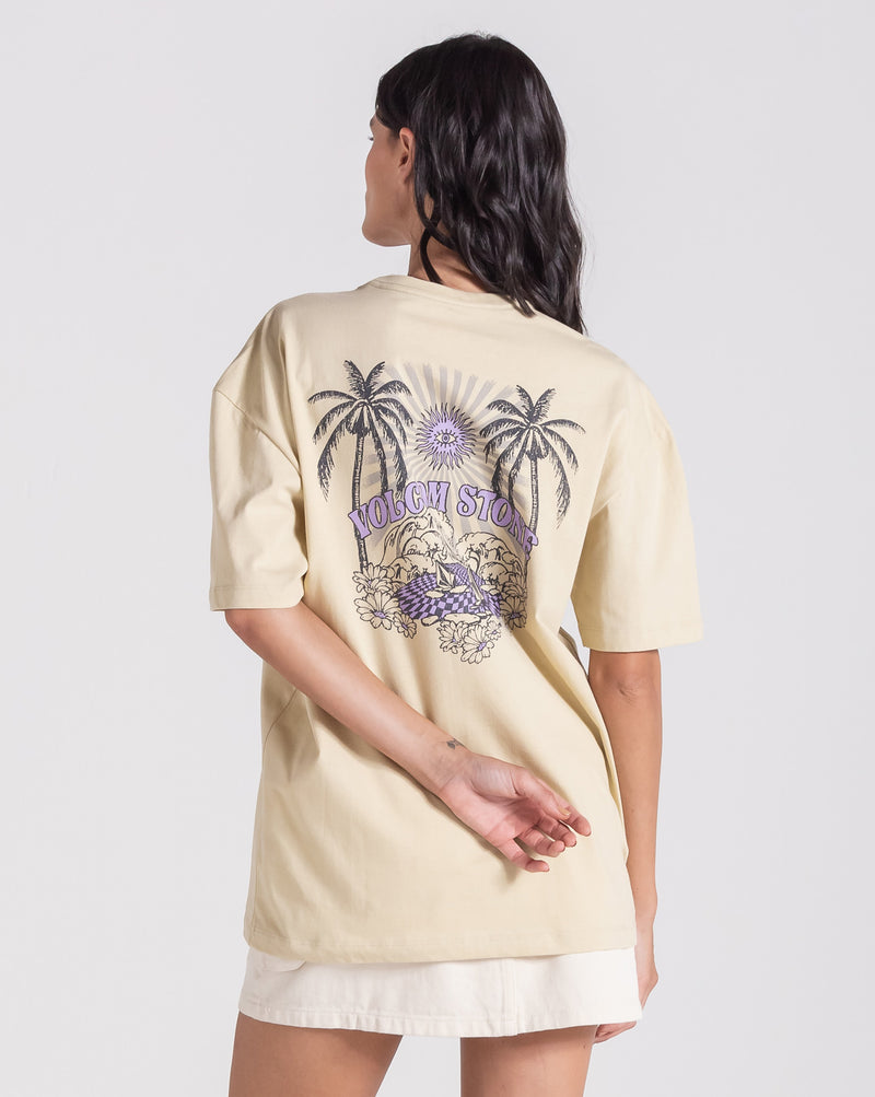 Camiseta Volcom Stones Throw Bege