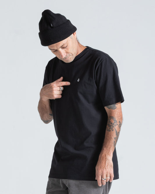 Camiseta Regular Volcom Stone Blanks Preta