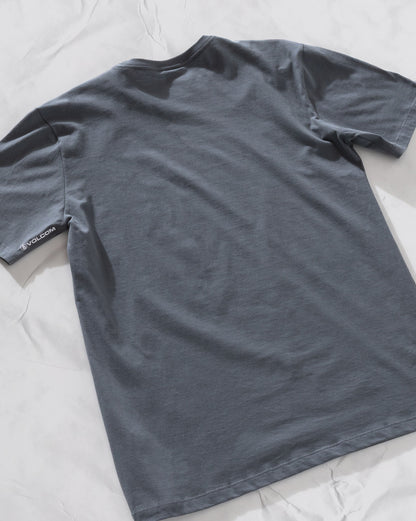 Camiseta Regular Volcom Stone Blanks Cinza Chumbo