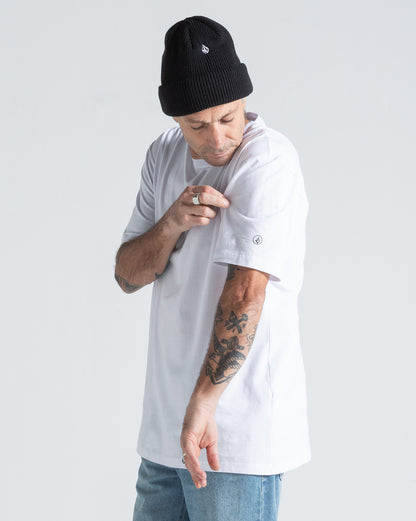 Camiseta Regular Volcom Solid Stone Branca