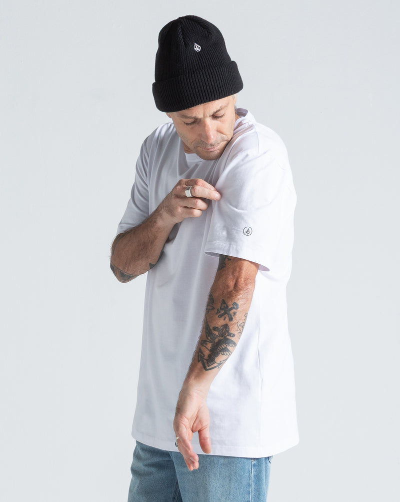 Camiseta Regular Volcom Solid Stone Branca