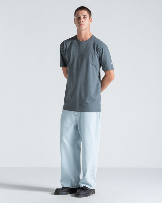 Camiseta Regular Volcom Solid Stone Cinza Chumbo