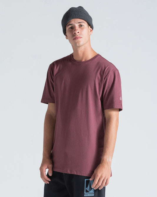 Camiseta Regular Volcom Solid Stone Bordô