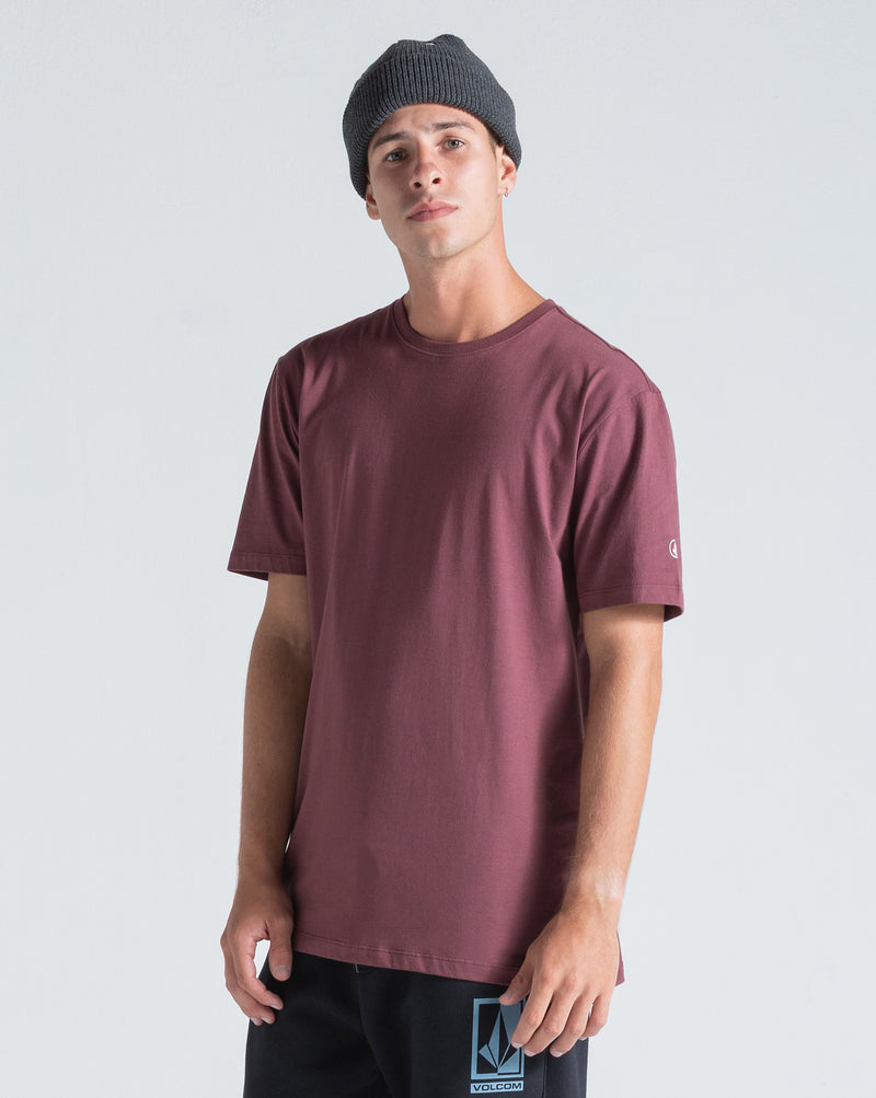 Camiseta Regular Volcom Solid Stone Bordô