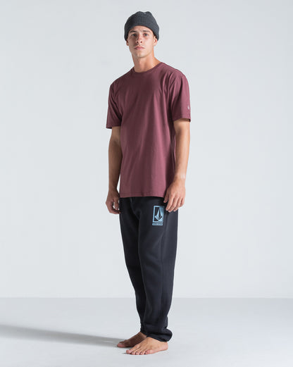 Camiseta Regular Volcom Solid Stone Bordô
