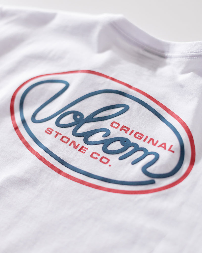 Camiseta Regular Volcom Clean Sweep Branca