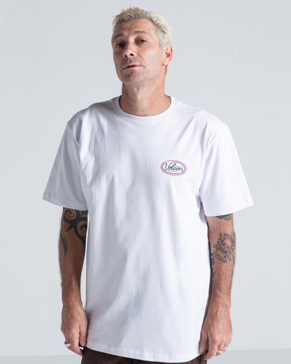 Camiseta Regular Volcom Clean Sweep Branca