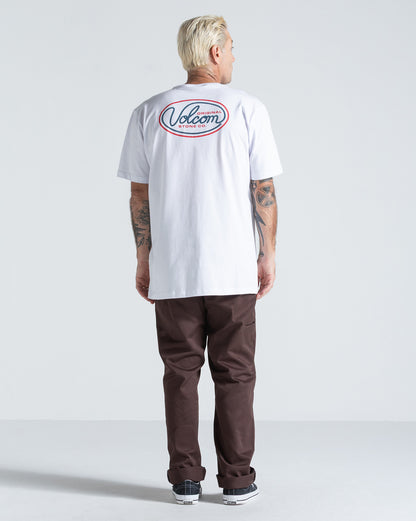 Camiseta Regular Volcom Clean Sweep Branca