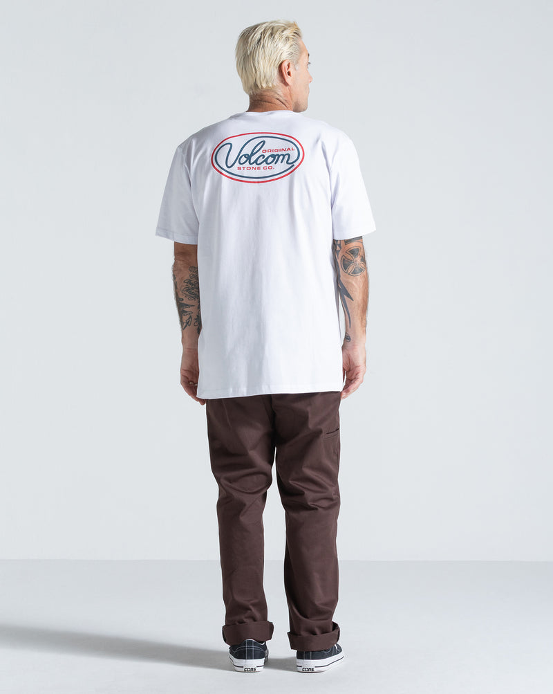 Camiseta Regular Volcom Clean Sweep Branca