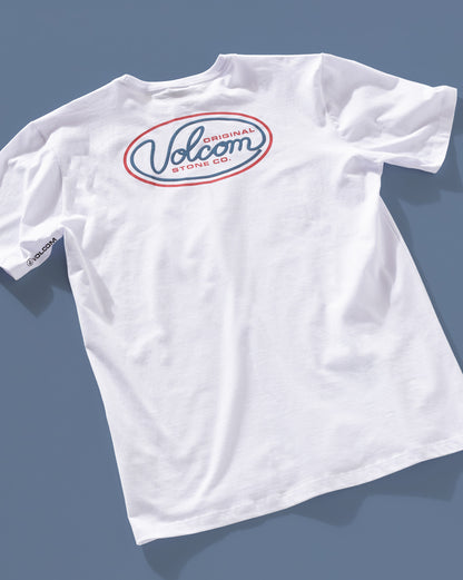 Camiseta Regular Volcom Clean Sweep Branca