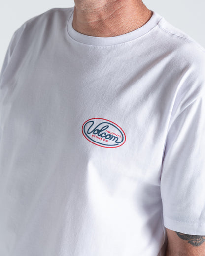 Camiseta Regular Volcom Clean Sweep Branca