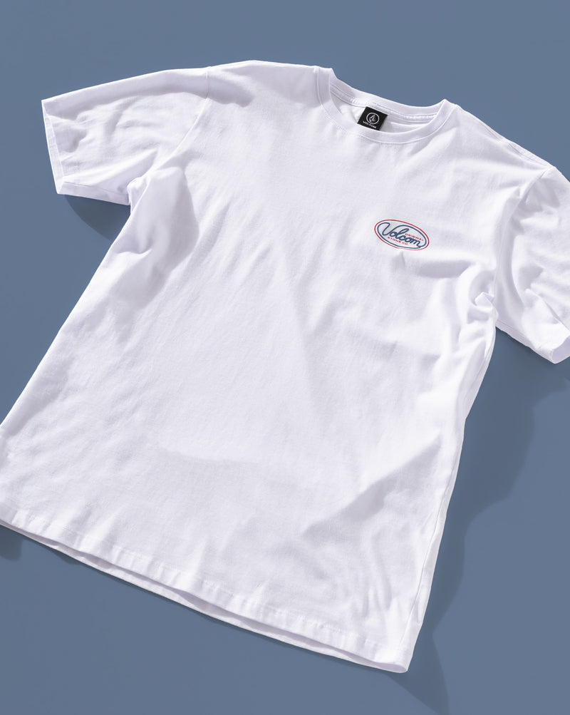 Camiseta Regular Volcom Clean Sweep Branca