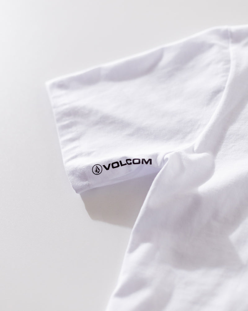 Camiseta Regular Volcom Clean Sweep Branca