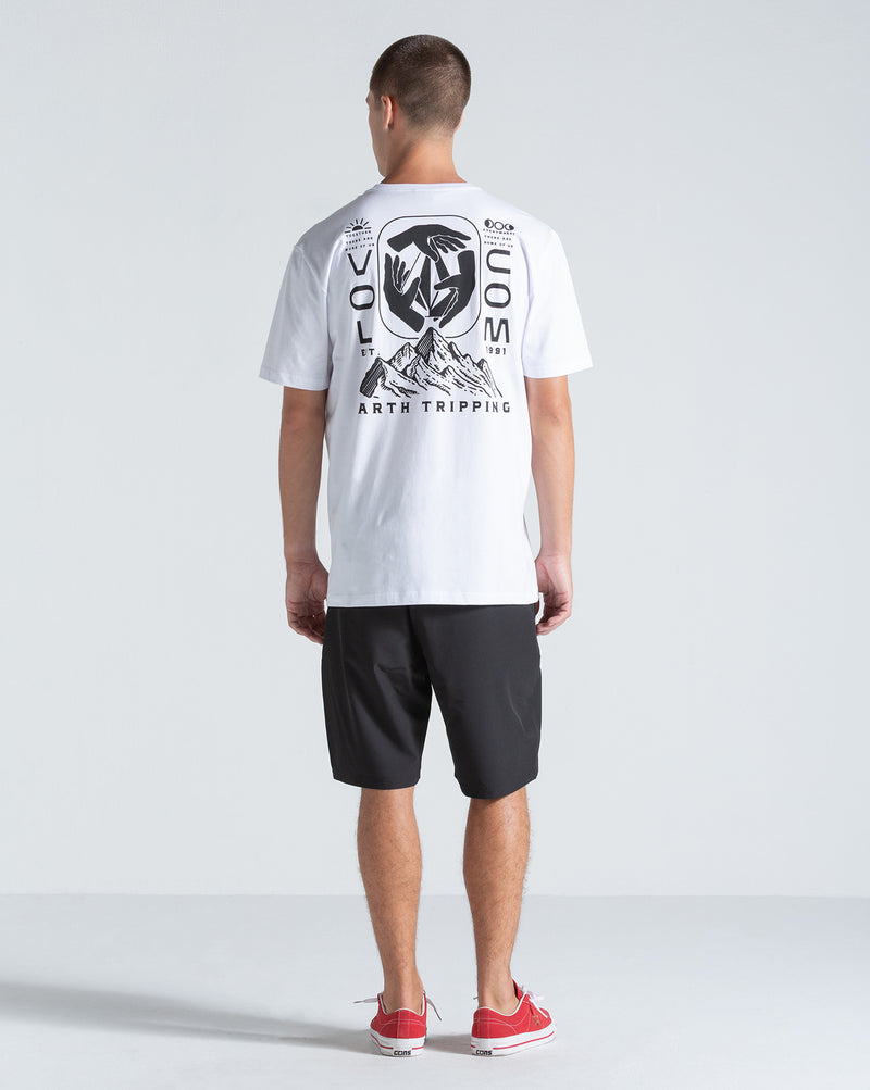 Camiseta Regular Volcom Handeling Branca