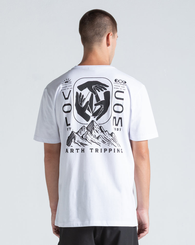 Camiseta Regular Volcom Handeling Branca