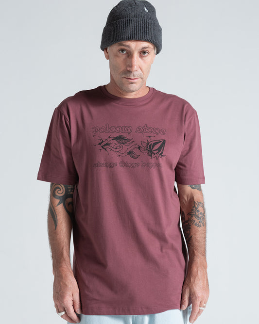 Camiseta Regular Volcom Ingrow Bordô