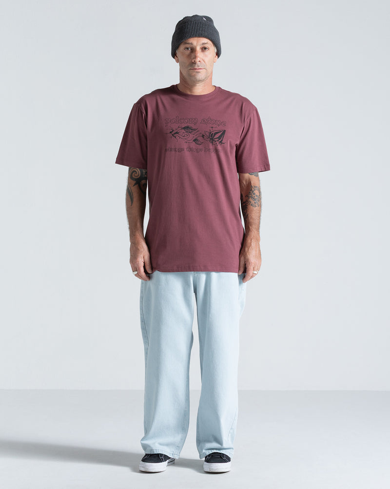 Camiseta Regular Volcom Ingrow Bordô