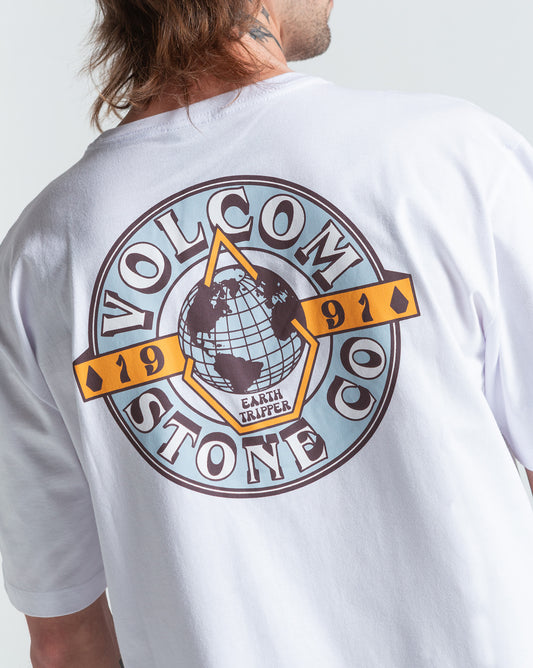 Camiseta Regular Volcom Earth Tripper Branca