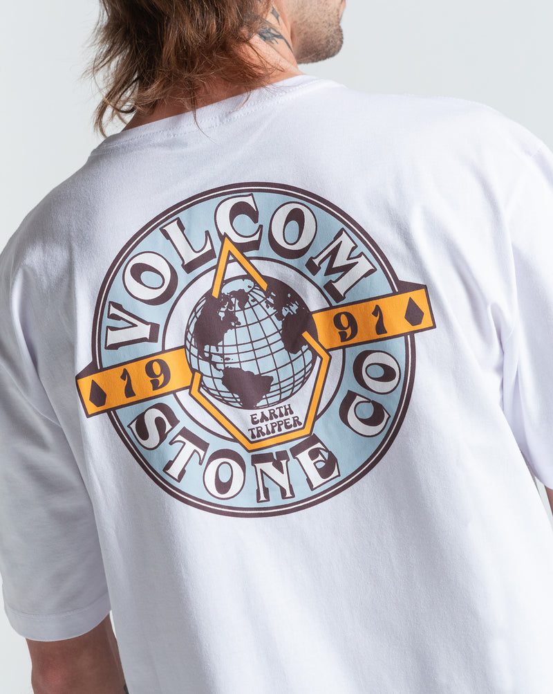 Camiseta Regular Volcom Earth Tripper Branca