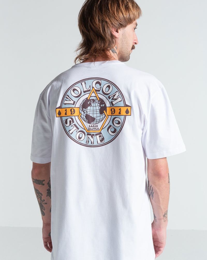 Camiseta Regular Volcom Earth Tripper Branca