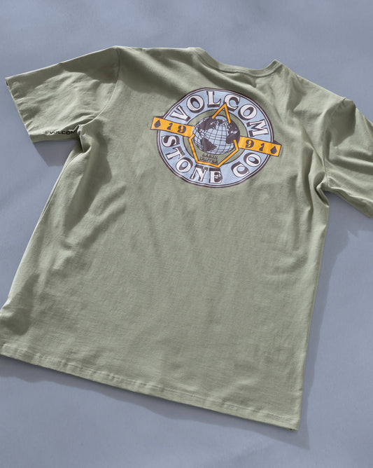 Camiseta Regular Volcom Earth tripper Verde Claro