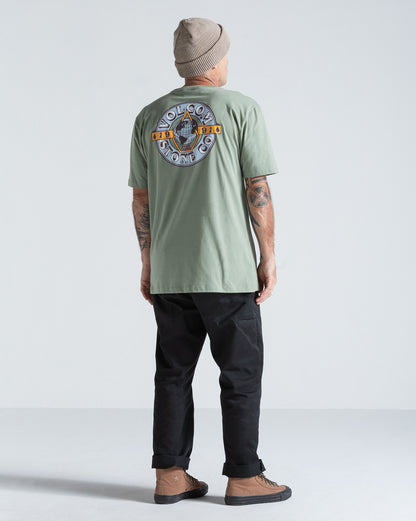 Camiseta Regular Volcom Earth tripper Verde Claro