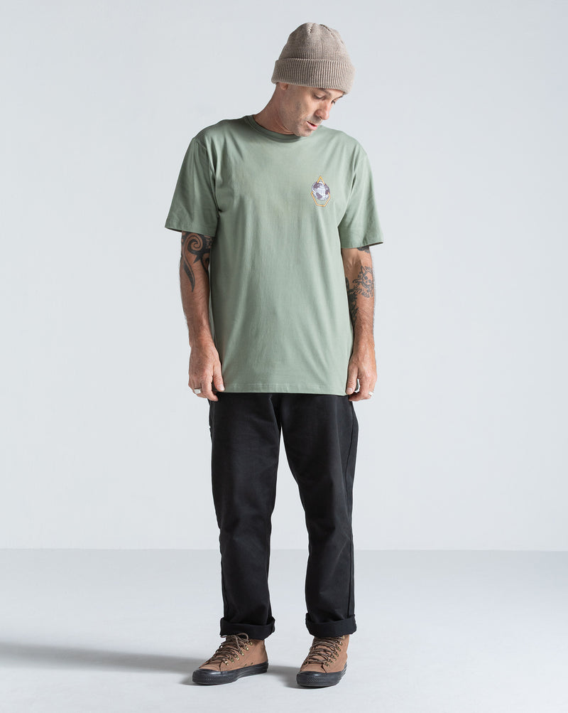 Camiseta Regular Volcom Earth tripper Verde Claro