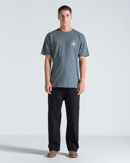 Camiseta Regular Volcom Earth Tripper Cinza Chumbo