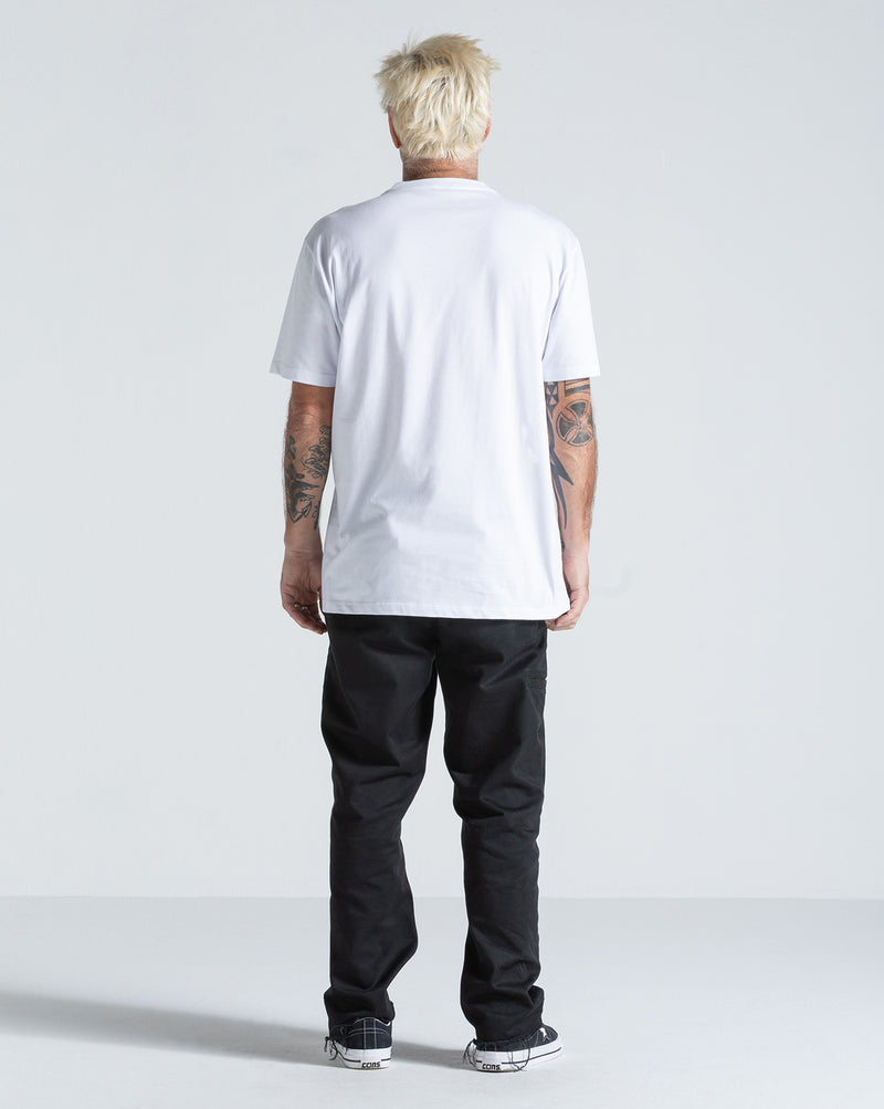 Camiseta Regular Volcom Exacto Branca