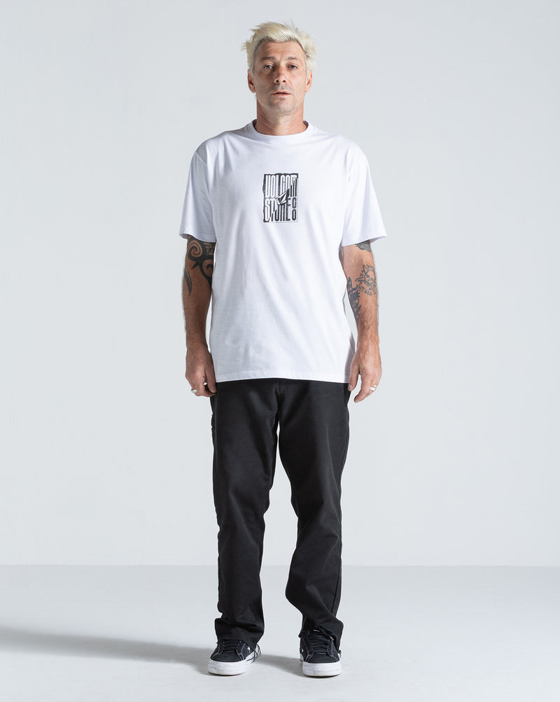 Camiseta Regular Volcom Exacto Branca