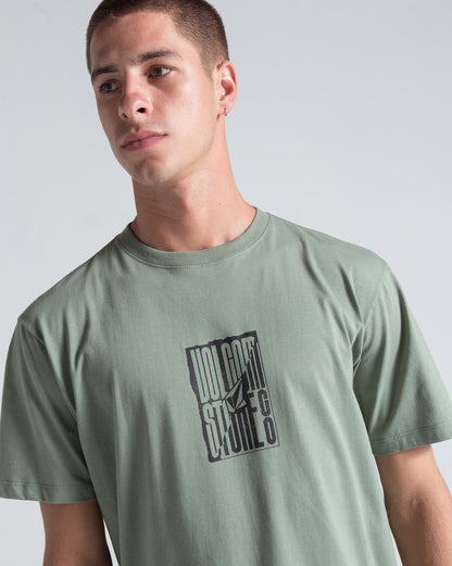 Camiseta Regular Volcom Exacto Verde Claro
