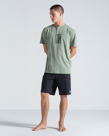 Camiseta Regular Volcom Exacto Verde Claro