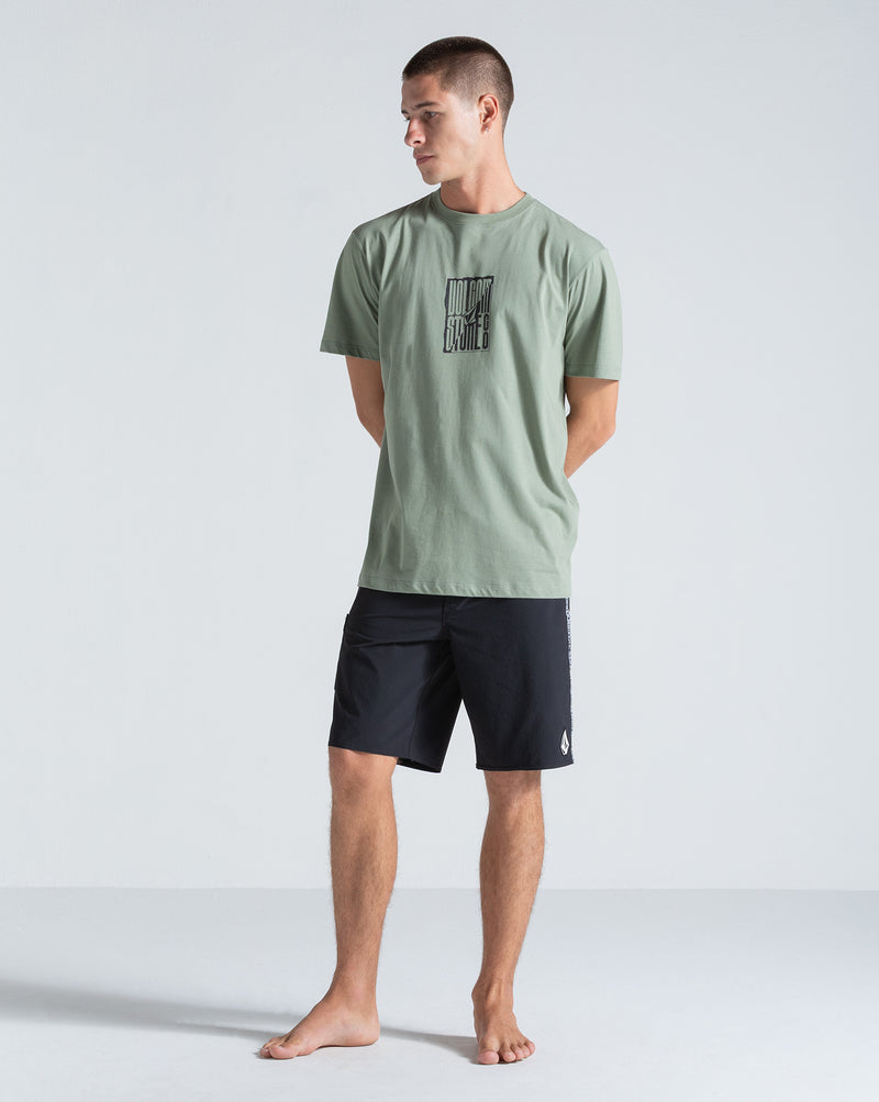 Camiseta Regular Volcom Exacto Verde Claro