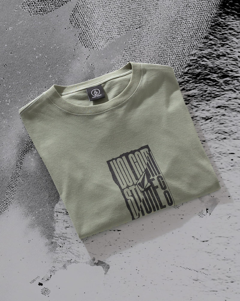 Camiseta Regular Volcom Exacto Verde Claro