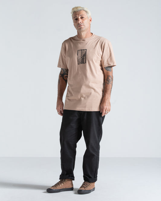 Camiseta Regular Volcom Exacto Bege