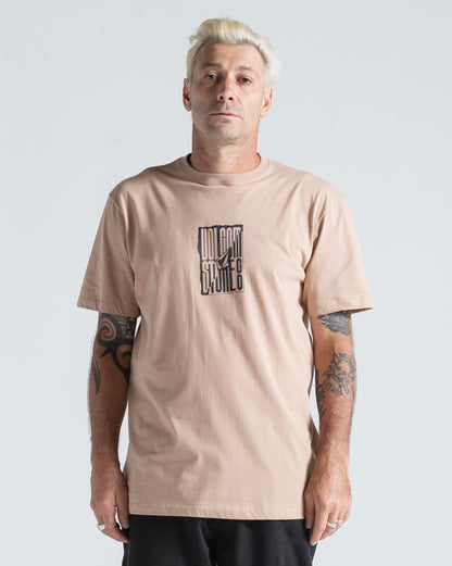 Camiseta Regular Volcom Exacto Bege