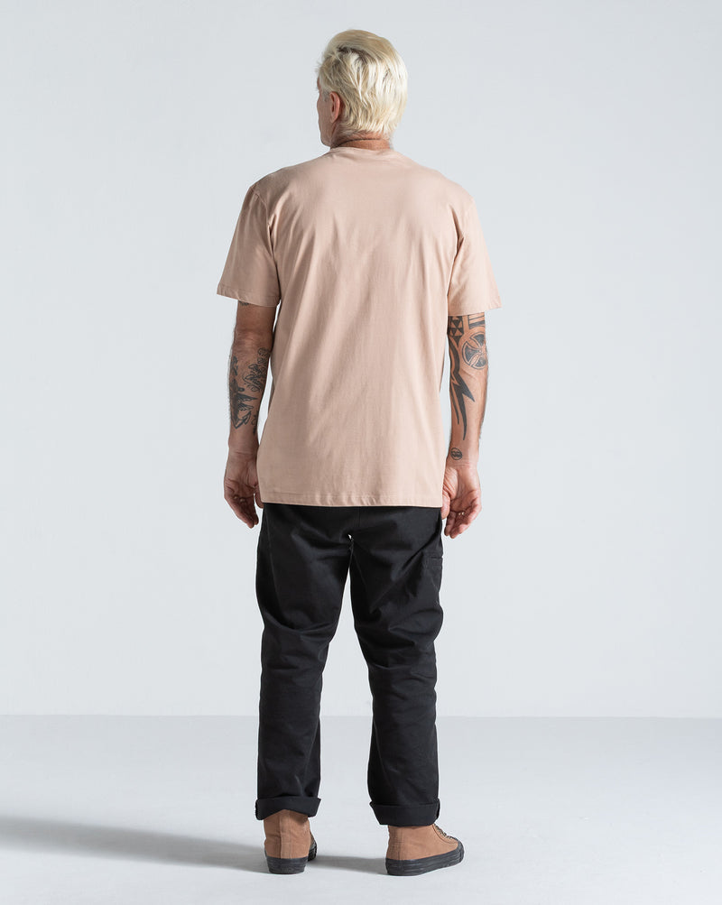Camiseta Regular Volcom Exacto Bege