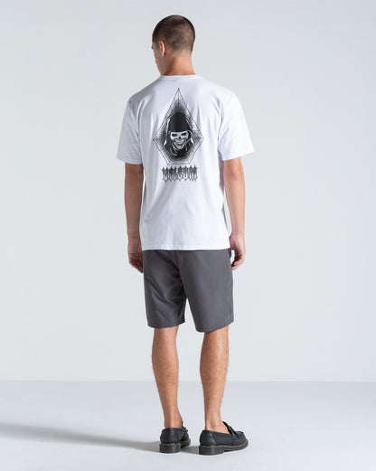 Camiseta Regular Volcom Gamma Doom Branca
