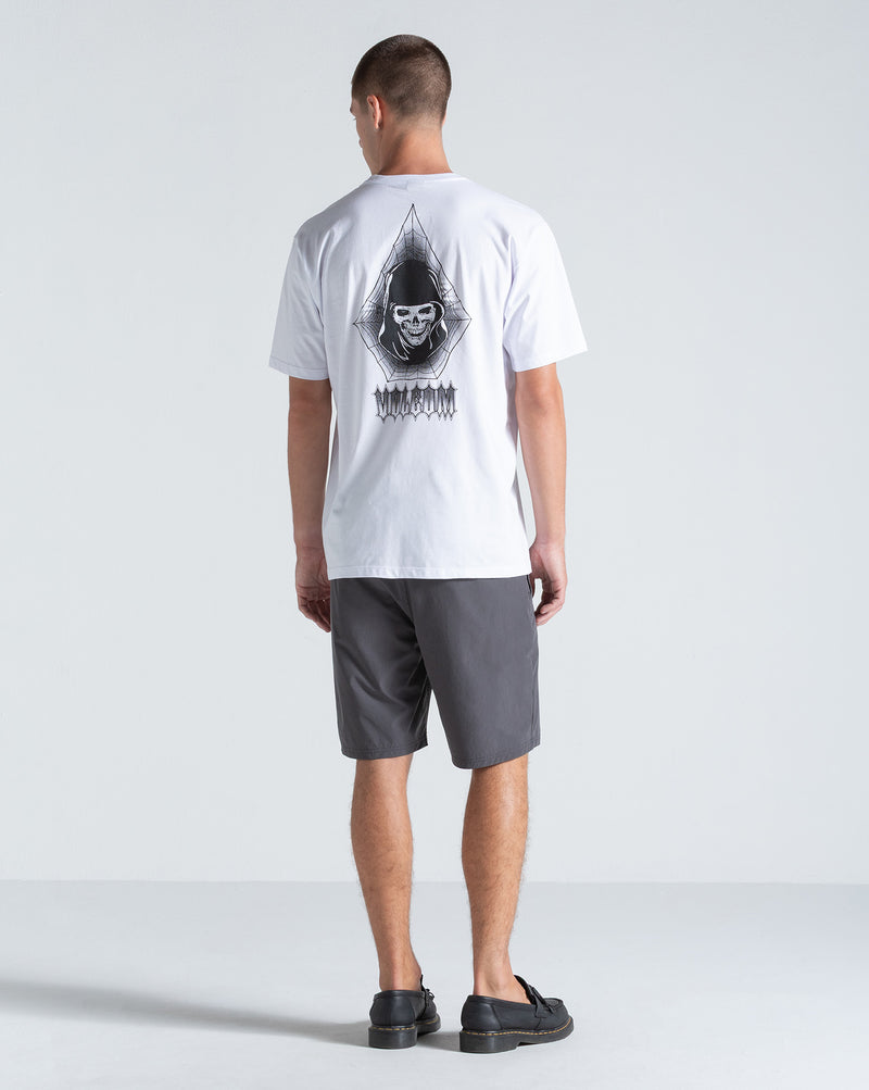 Camiseta Regular Volcom Gamma Doom Branca