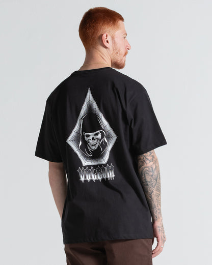 Camiseta Regular Volcom Gamma Doom Preta
