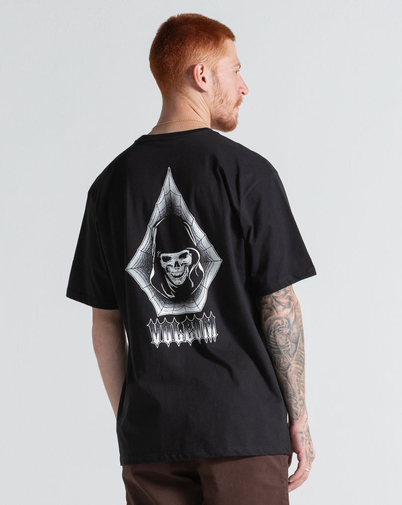 Camiseta Regular Volcom Gamma Doom Preta