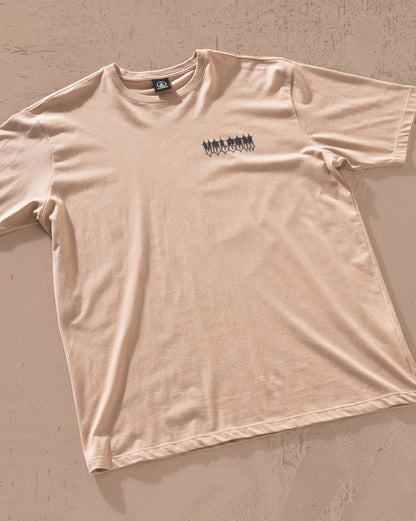 Camiseta Regular Volcom Gamma Doom Bege