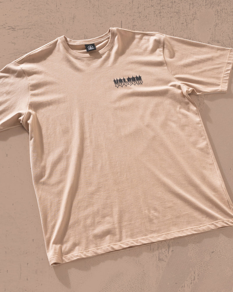 Camiseta Regular Volcom Gamma Doom Bege