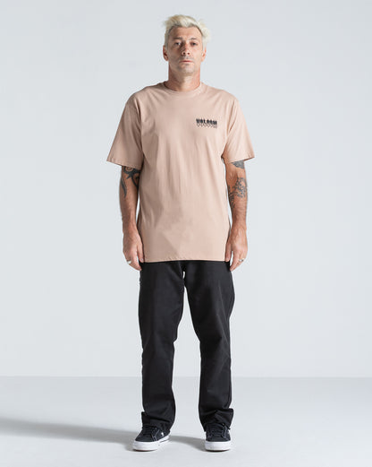 Camiseta Regular Volcom Gamma Doom Bege