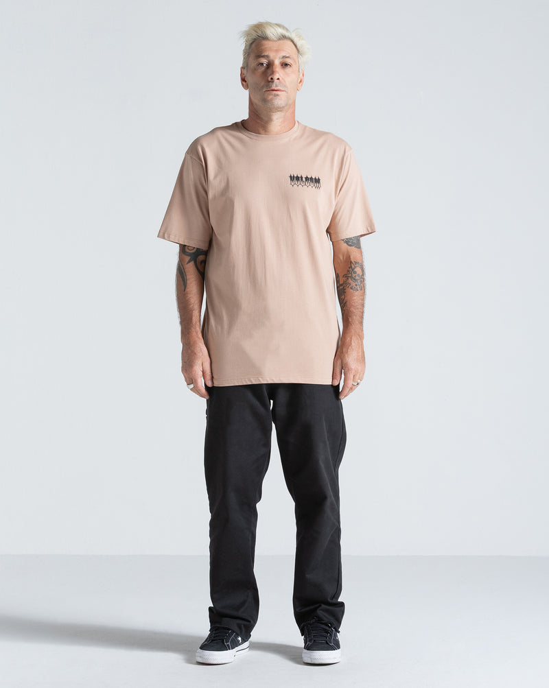 Camiseta Regular Volcom Gamma Doom Bege