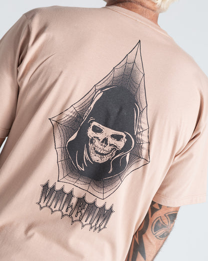 Camiseta Regular Volcom Gamma Doom Bege