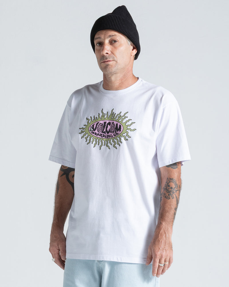 Camiseta Regular Volcom Live Wire Branca