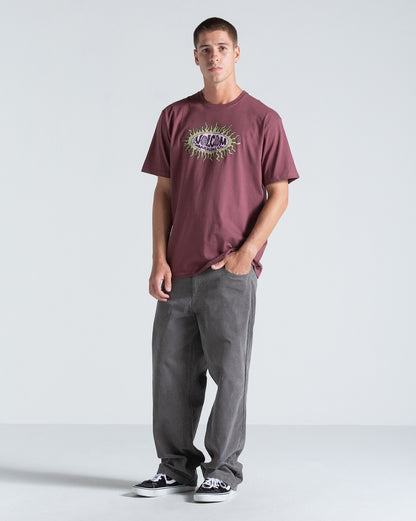 Camiseta Regular Volcom Live Wire Bordô