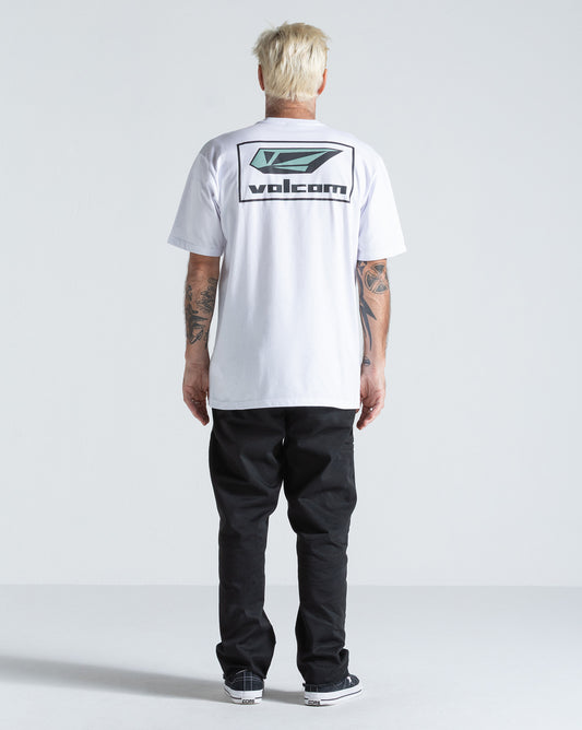 Camiseta Regular Volcom Mod Stone Branca
