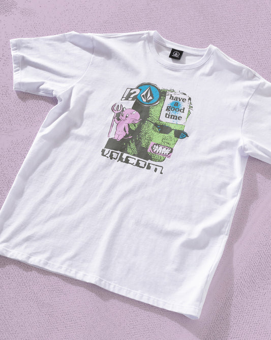 Camiseta Regular Volcom Note To Self Branca